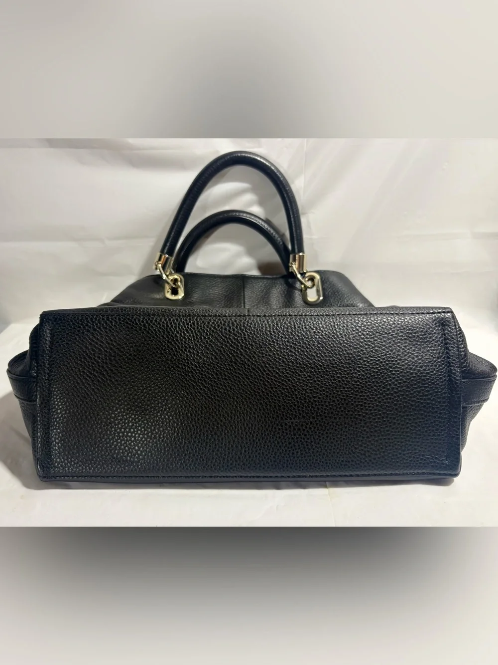 Vince Camuto Elva black pebbled calfskin leather satchel